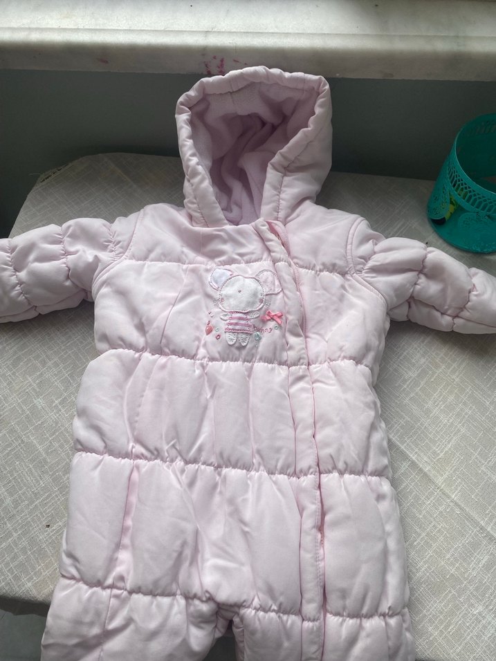 Kız Bebek Fermuarlı Pembe Tulumu - Görsel 2