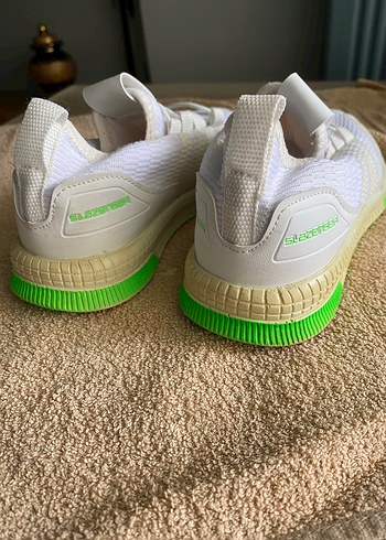 Beyaz Stiletto Topuklu Spor Kadın Sneakers - Görsel 2