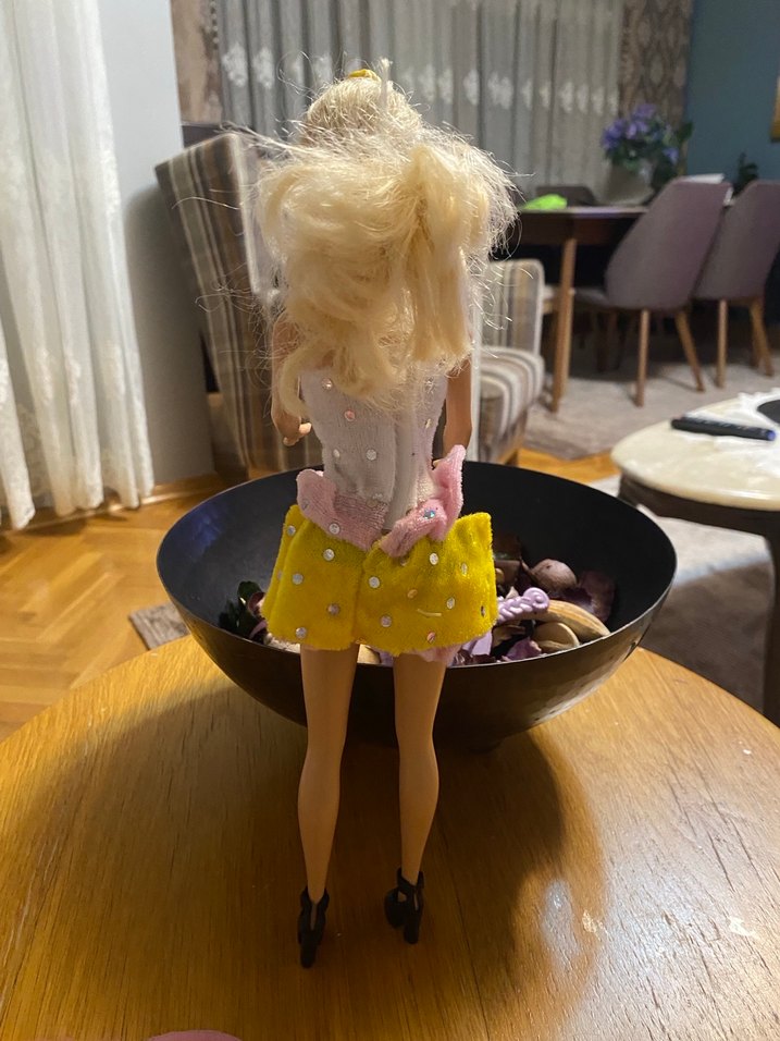 Sarı Pastel Renkli barbıe Bebek - Görsel 2