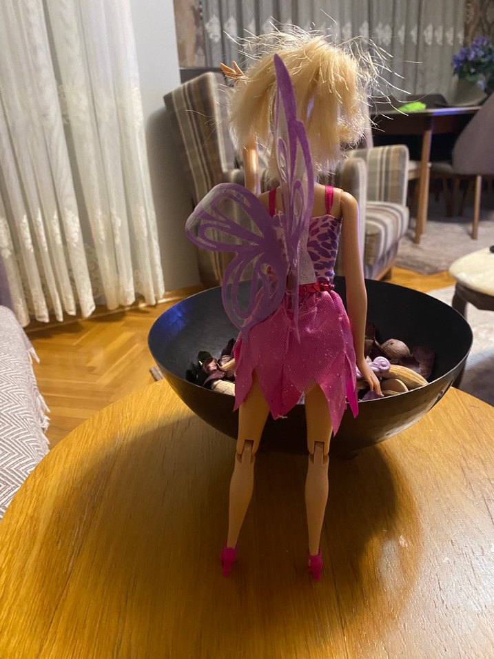 Pembe Kanatlı Peri barbıeBebek - Görsel 2