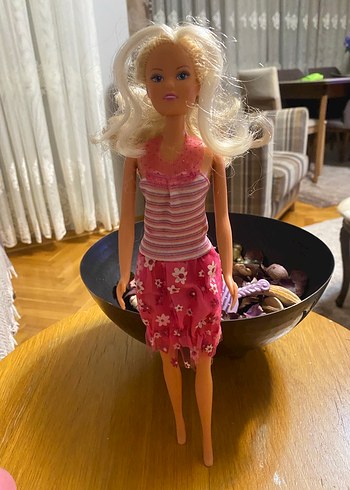 Pembe Çizgili Üst ve Çiçekli Etekli Bebek - Görsel 2