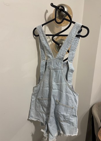 Denim Kısa Salopet - Görsel 2