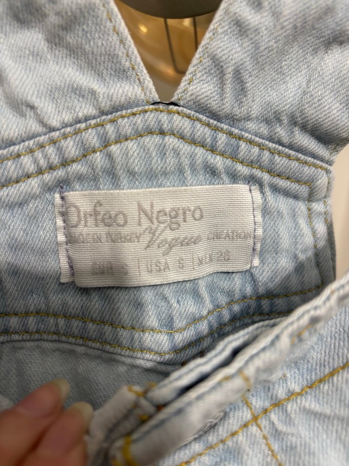 Denim Kısa Salopet - Görsel 3