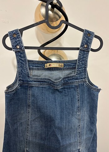 Kadın Mavi Denim Kısa Tulum - Görsel 2