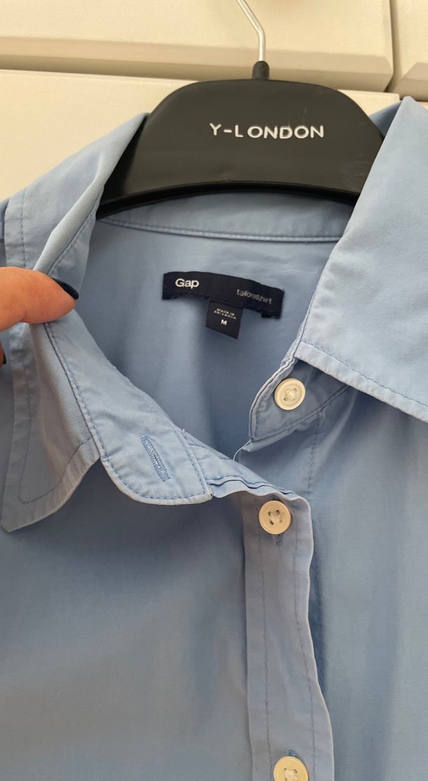 Mavi, Düğmeli Uzun Kollu GAP Gömlek - Görsel 2