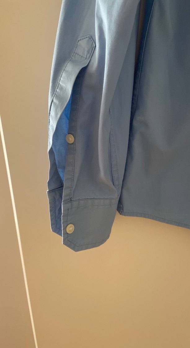 Mavi, Düğmeli Uzun Kollu GAP Gömlek - Görsel 4