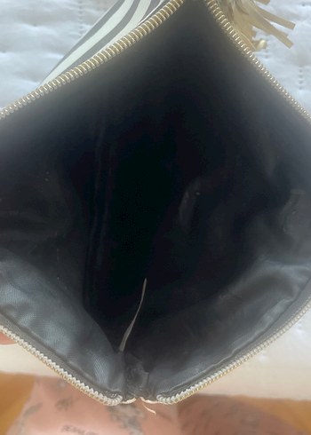 Beyaz Püsküllü Bohem Makyaj Çantası - Görsel 5