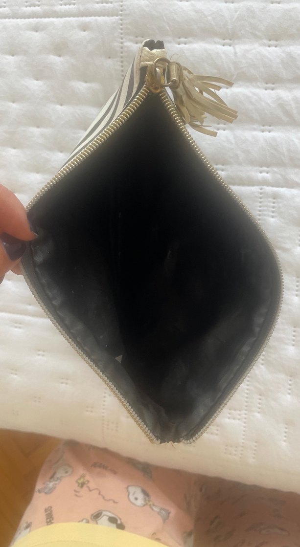 Beyaz Püsküllü Bohem Makyaj Çantası - Görsel 3