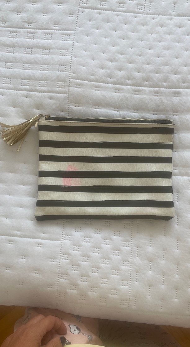 Beyaz Püsküllü Bohem Makyaj Çantası - Görsel 2