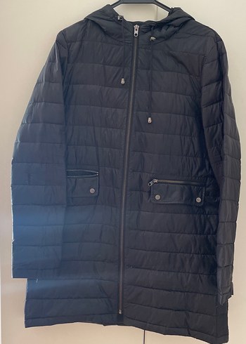 Siyah Midi Kadın Kapitone Zara Mont - Görsel 3