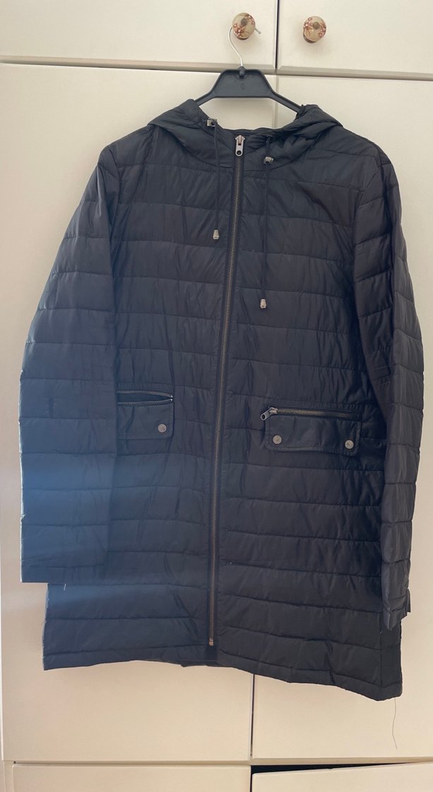 Siyah Midi Kadın Kapitone Zara Mont - Görsel 3