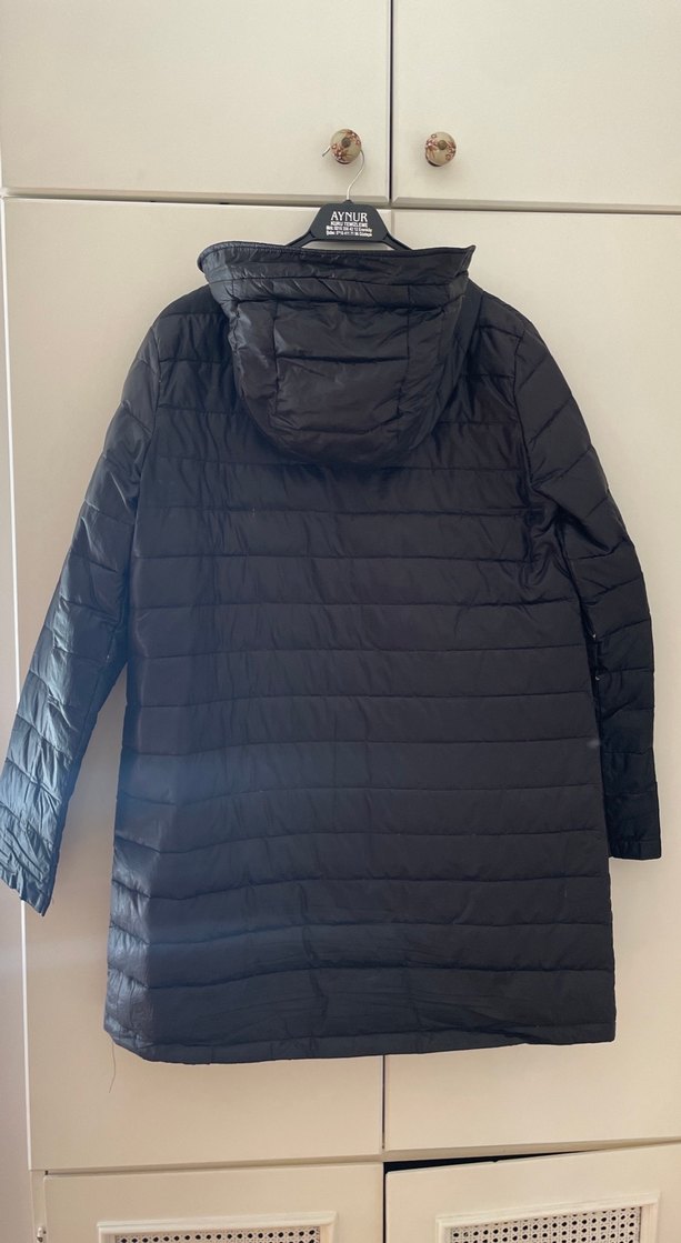 Siyah Midi Kadın Kapitone Zara Mont - Görsel 4