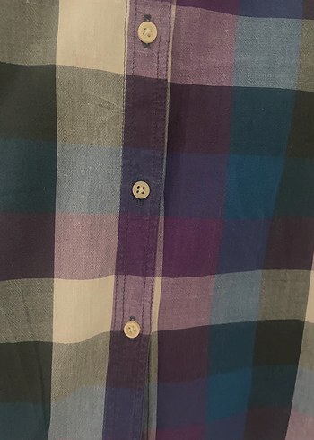 Ekose, renkli, uzun Mudo gömlek - Görsel 6