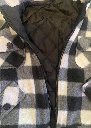 Kürk Detaylı Ekose Desenli Kadın Yelek - Görsel 6