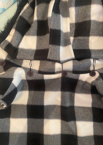 Kürk Detaylı Ekose Desenli Kadın Yelek - Görsel 5