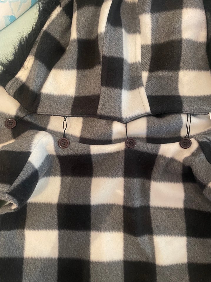 Kürk Detaylı Ekose Desenli Kadın Yelek - Görsel 5