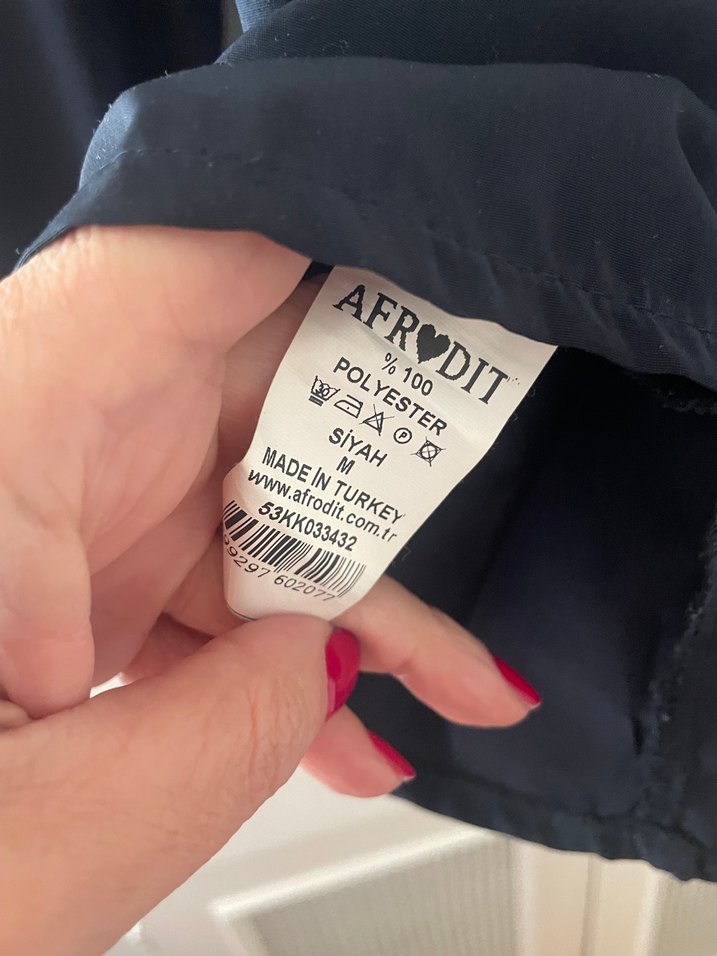 Lacivert V Yaka Salaş Kadın Afrodit Bluz - Görsel 5