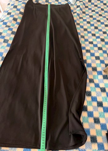 Siyah Kadın Salaş bol paça Kumaş Pantolon - Görsel 7