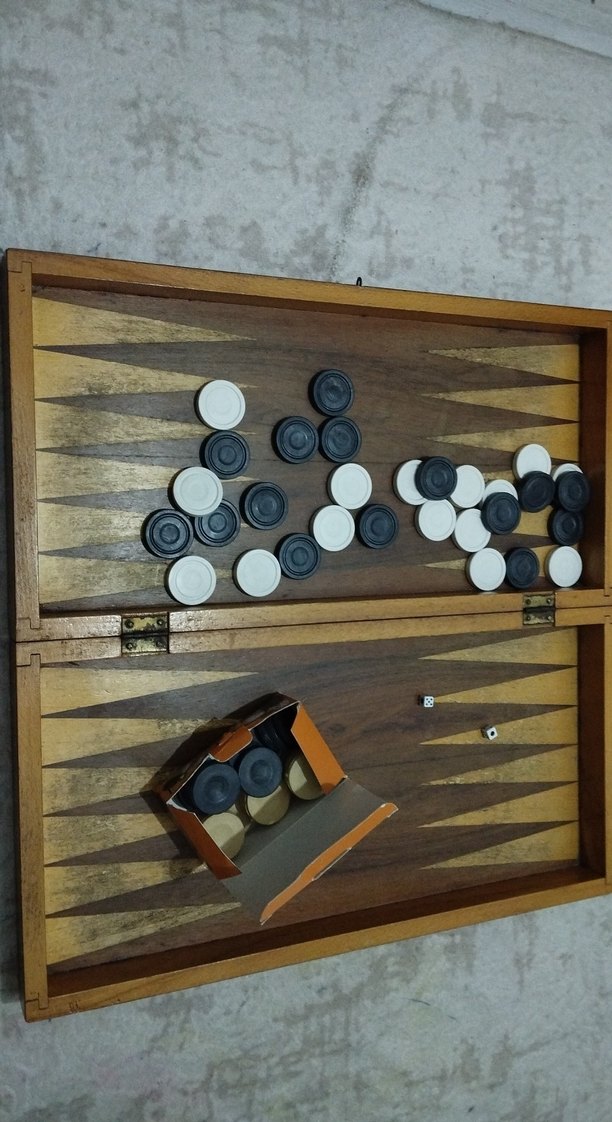 Parlak Kahverengi Ahşap tavla takımı - Görsel 2