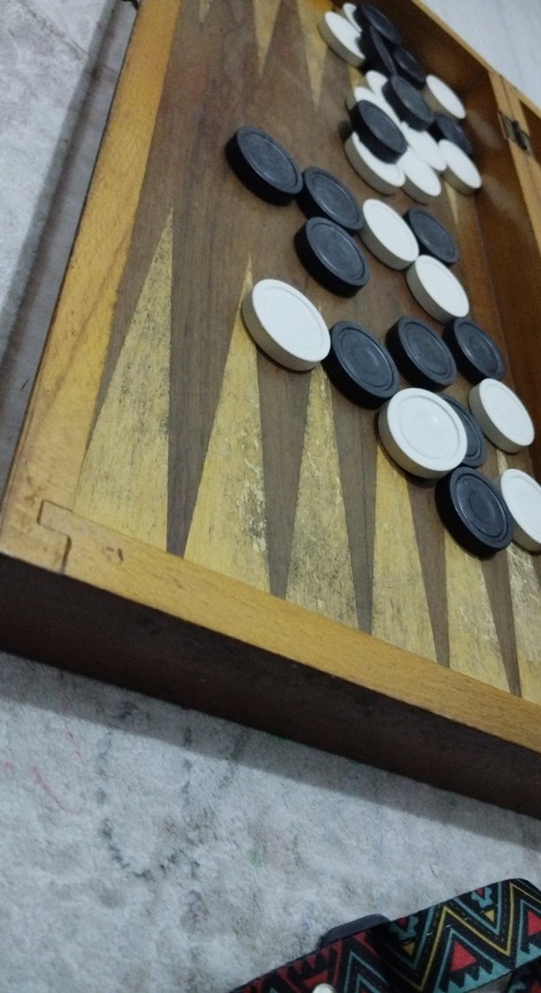 Parlak Kahverengi Ahşap tavla takımı - Görsel 3