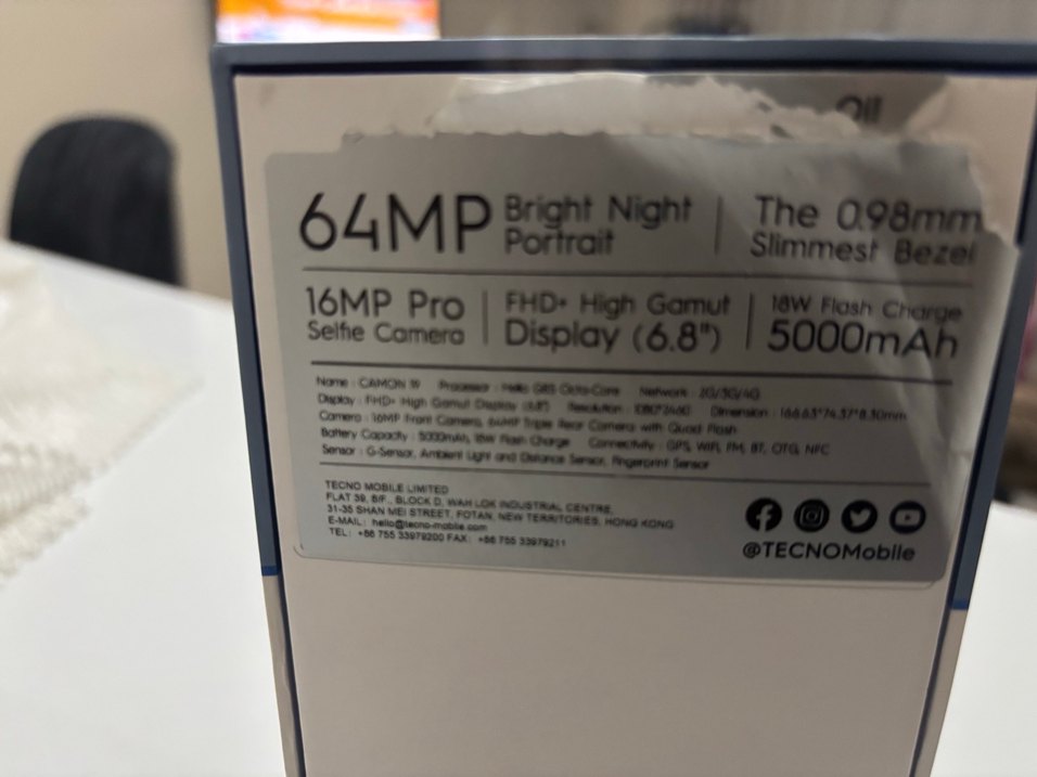 Siyah  CAMON 19 Android Telefon - Görsel 5