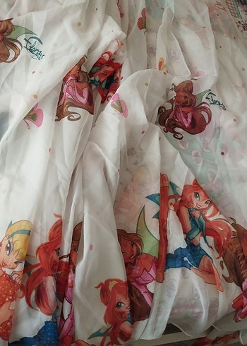 Winx Club kız çocuk odası perdesi