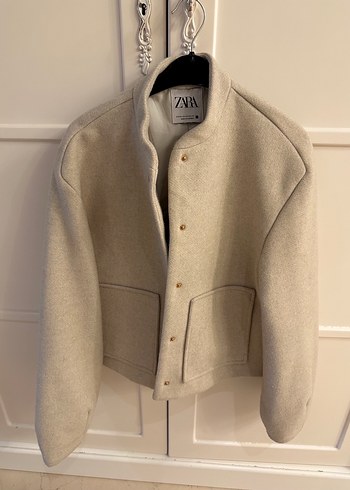 Bej Midi Kadın Bomber Ceket