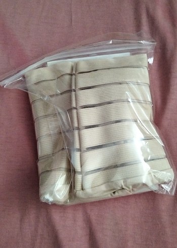 Bej Penye Elastan Korse Şort - Görsel 3