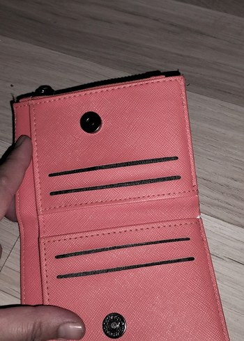 Beden Pembe Yılan Derisi Desenli Deri Cüzdan