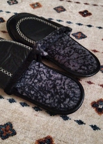 Erkek Siyah Tokalı Ev Terliği - Görsel 3