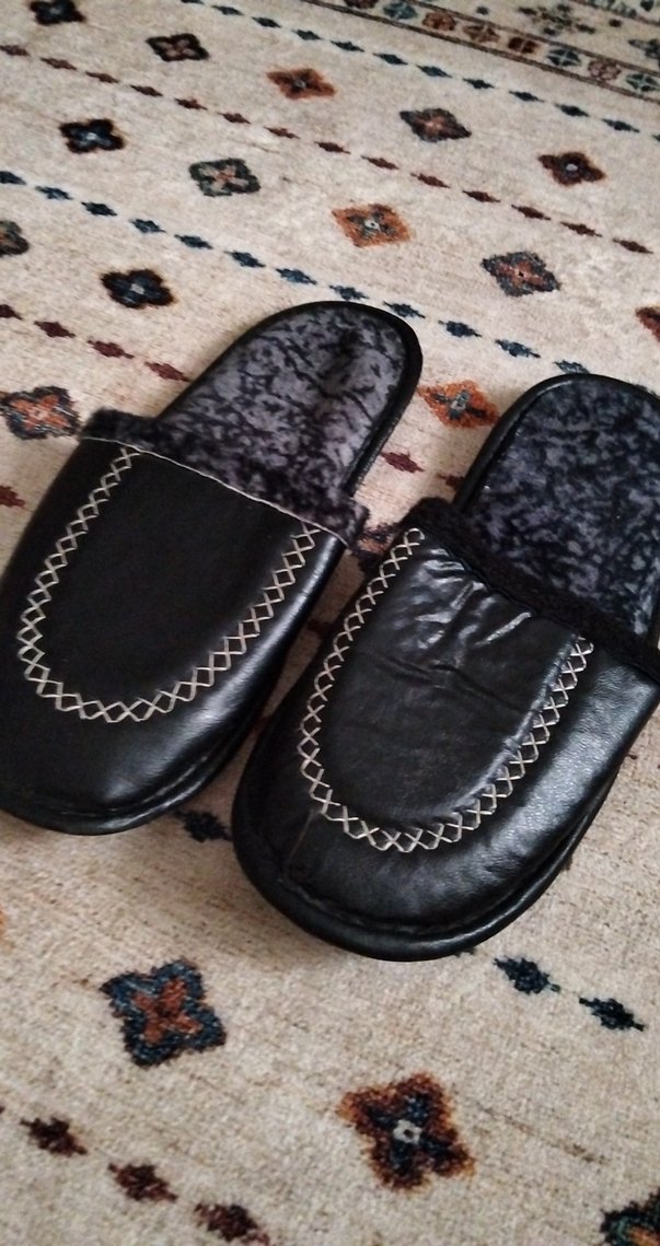 Erkek Siyah Tokalı Ev Terliği - Görsel 2