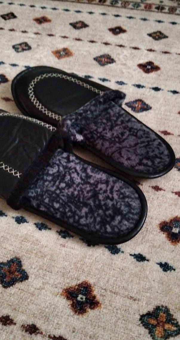 Erkek Siyah Tokalı Ev Terliği - Görsel 3