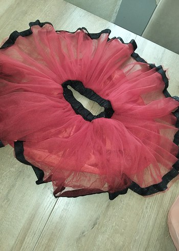 Kız Çocuk Kırmızı Fırfırlı Gotik Etek