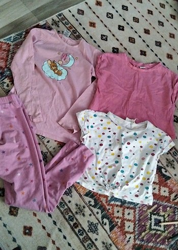 Kız Çocuk Çok Renkli Puantiyeli Kısa Kollu Tişört - Görsel 4