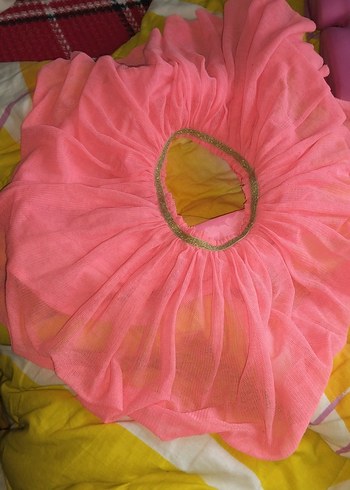 Pembe Fırfırlı Bol Kesim Kız Eteği - Görsel 3