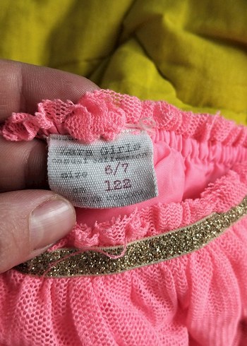 Pembe Fırfırlı Bol Kesim Kız Eteği - Görsel 2