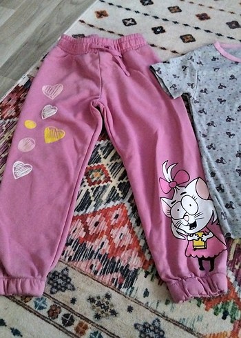 Kız Çocuk Pijama Takımı Pamuklu Örme - Görsel 3