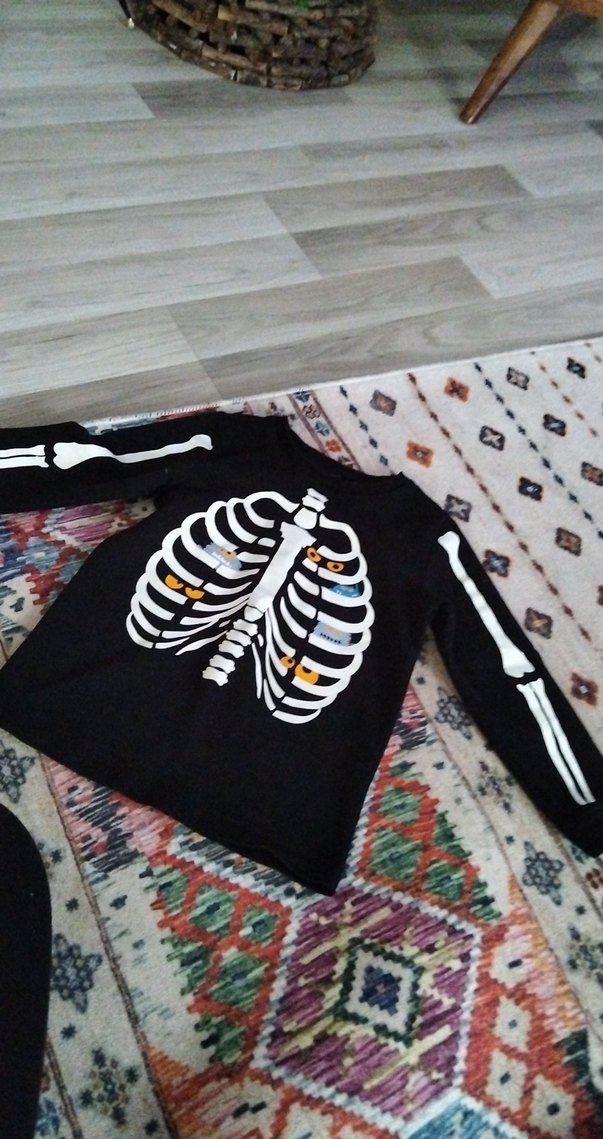 Uzun Kollu Siyah Erkek Çocuk Baskılı Gömlek - Görsel 2