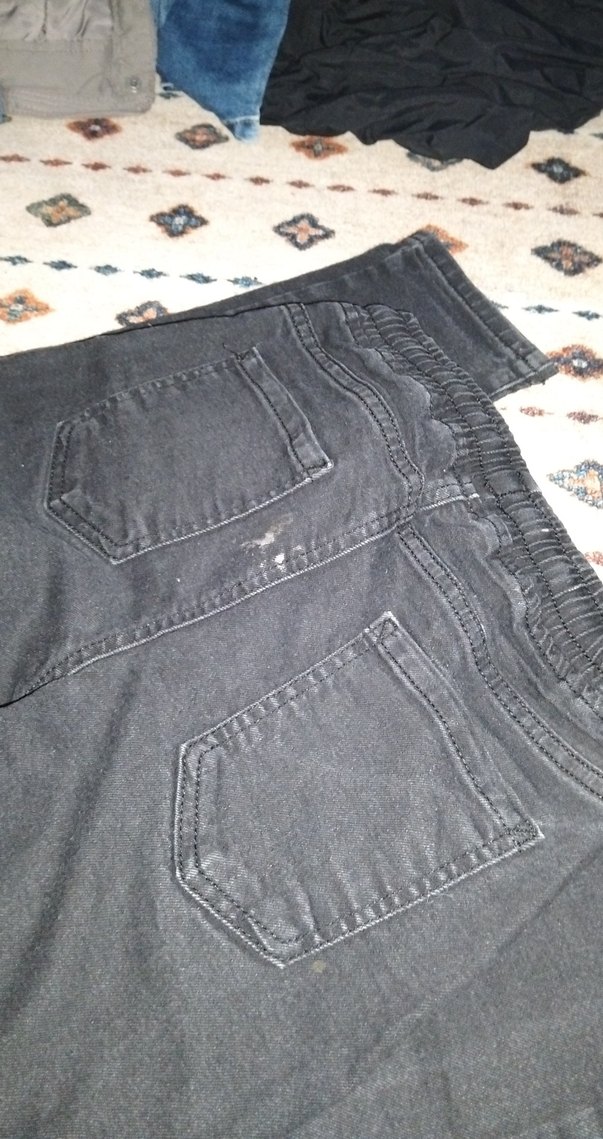 Siyah Erkek Çocuk Bol Kesim Kot Pantolon - Görsel 4