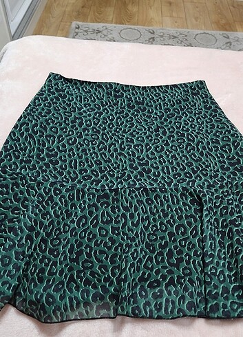 l Beden Leopar sifon etek