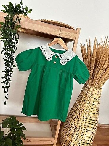 Zara dantel elbise yeşil fısya renk seçiniz
