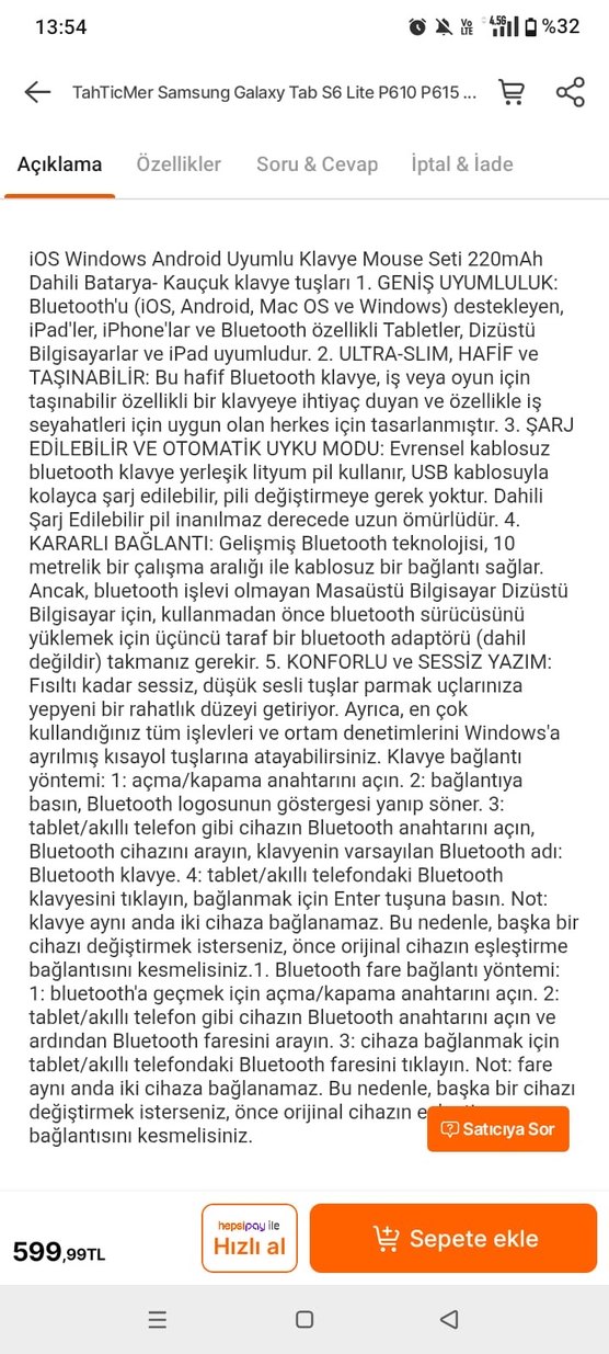 Kompakt Siyah Kablosuz Klavye - Görsel 3