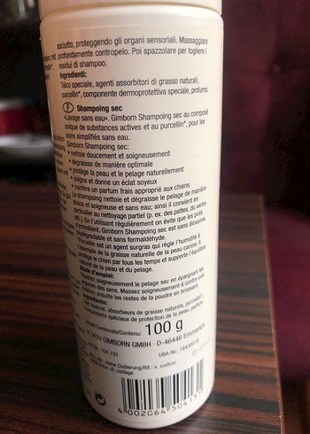 Gimborn Purcellin yağlı Kuru Köpek Şampuanı - Görsel 4