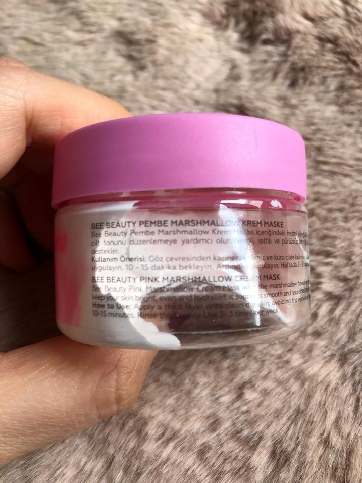 Bee beauty pembe Marshmallow Maske - Görsel 4