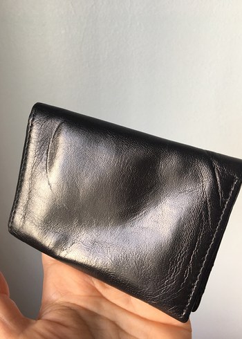 Üç gözlü Siyah Erkek Deri Cüzdan - Görsel 9