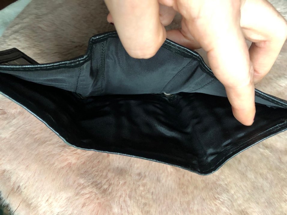 Üç gözlü Siyah Erkek Deri Cüzdan - Görsel 5