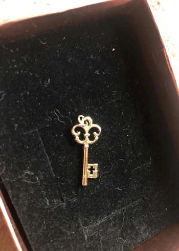 Yargıcı antik kilitli anahtar charm - kolye ucu - Görsel 2