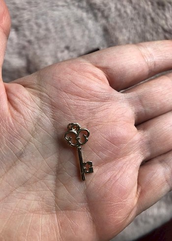 Yargıcı antik kilitli anahtar charm - kolye ucu - Görsel 3