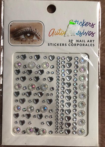 Yapışkanlı yüz ve tırnak süs taşı - Görsel 2