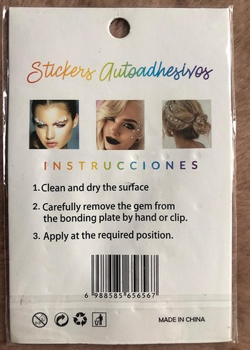 Yapışkanlı yüz ve tırnak süs taşı - Görsel 7